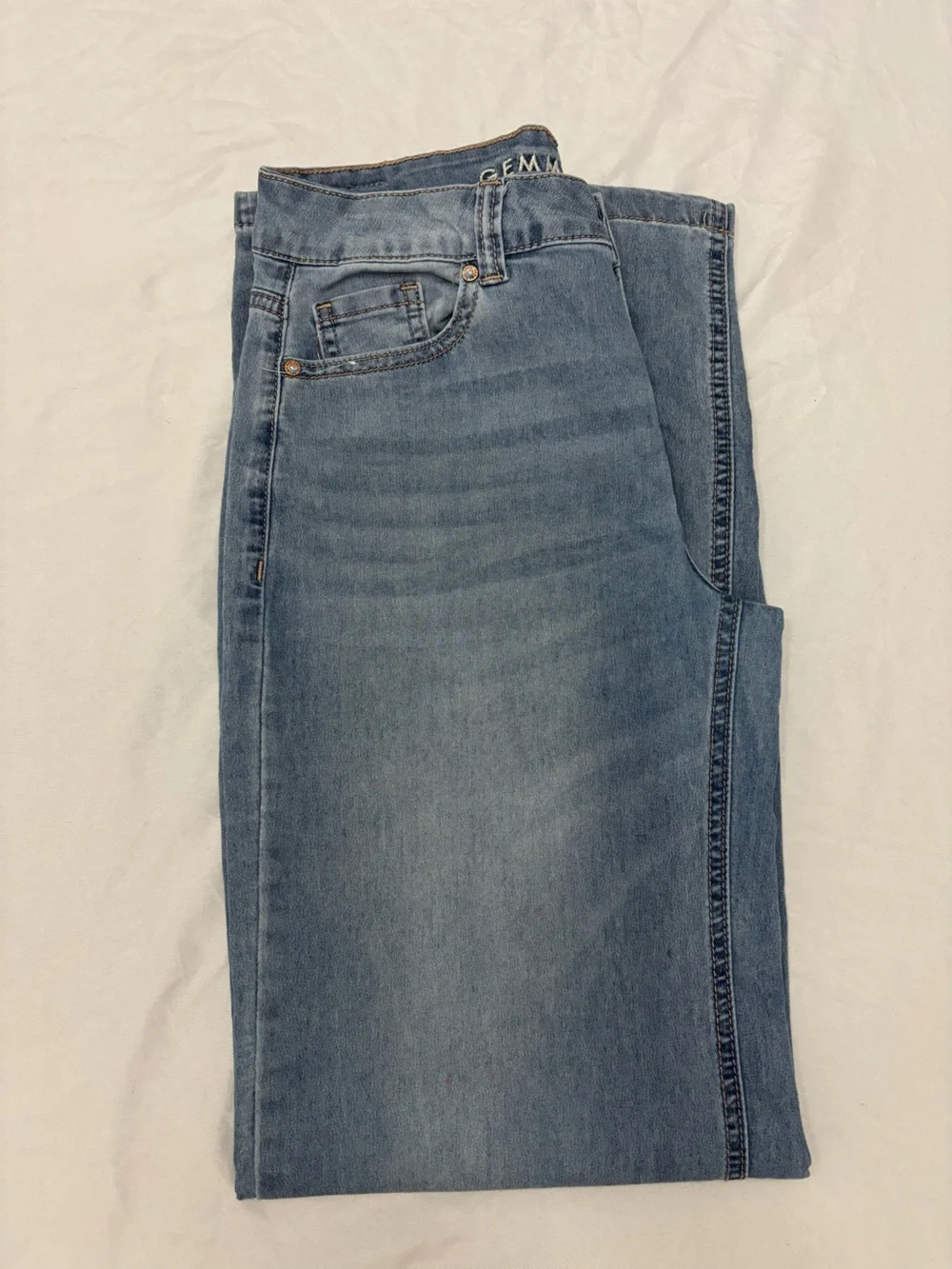 Gemma Rae Women's Light Wash Wide Leg Jeans